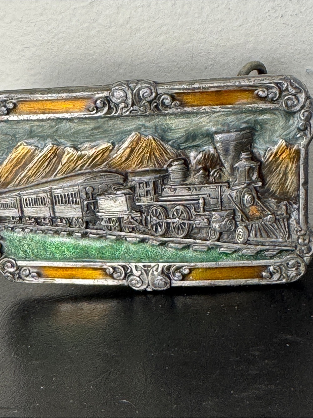 Vintage Siskiyou Buckle Co A-29 Steam Train Railroad Belt Buckle USA 5.4 oz